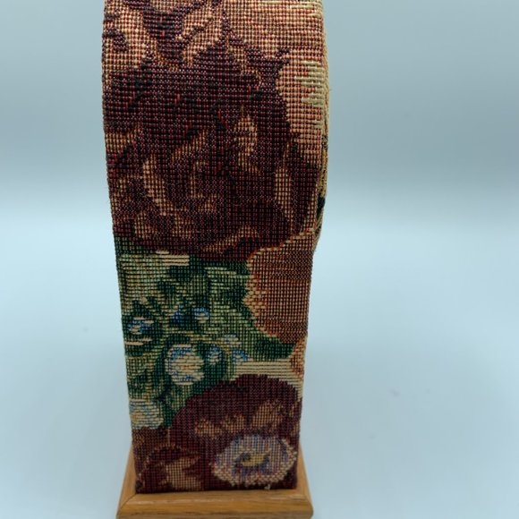 Antique Floral Fabric Shelf/Desk Clock - NWOT - Picture 3 of 4